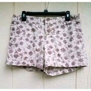 Loft linen blend floral print shorts wmns sz 8